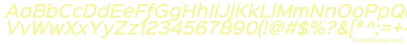 フォントSinkinsans500mediumitalic – 黄色のフォント