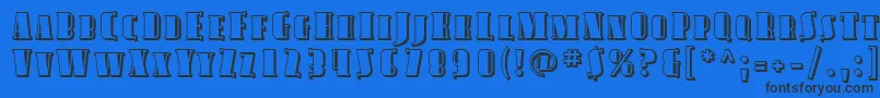 Sfavondalescshaded Font – Black Fonts on Blue Background