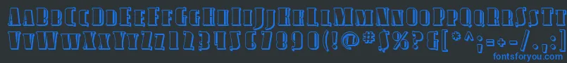 Sfavondalescshaded Font – Blue Fonts on Black Background