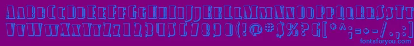 Sfavondalescshaded Font – Blue Fonts on Purple Background