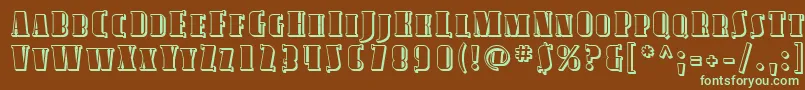 Sfavondalescshaded Font – Green Fonts on Brown Background