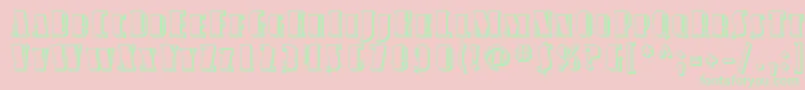 Sfavondalescshaded Font – Green Fonts on Pink Background