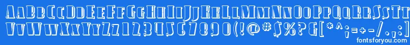 Sfavondalescshaded Font – White Fonts on Blue Background