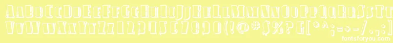 Sfavondalescshaded Font – White Fonts on Yellow Background