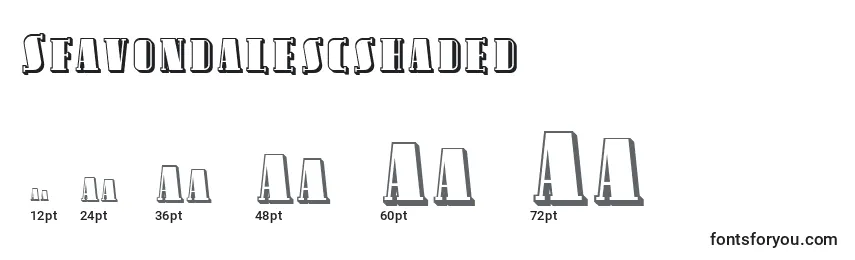Sfavondalescshaded Font Sizes