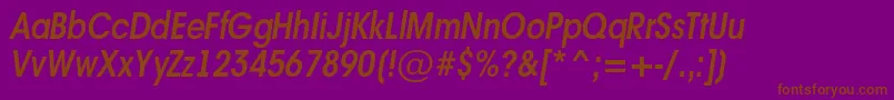 AAvanteltnrSemibolditalic Font – Brown Fonts on Purple Background