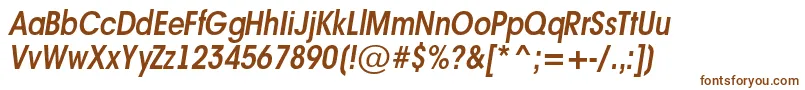 AAvanteltnrSemibolditalic-fontti – ruskeat fontit valkoisella taustalla