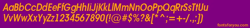 AAvanteltnrSemibolditalic Font – Orange Fonts on Purple Background