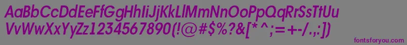 Шрифт AAvanteltnrSemibolditalic – фиолетовые шрифты на сером фоне