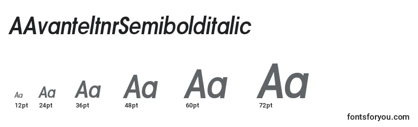 AAvanteltnrSemibolditalic Font Sizes