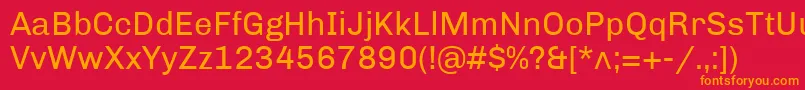 ChivoRegular Font – Orange Fonts on Red Background