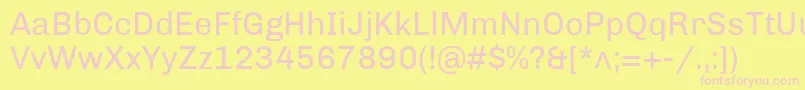 fuente ChivoRegular – Fuentes Rosadas Sobre Fondo Amarillo