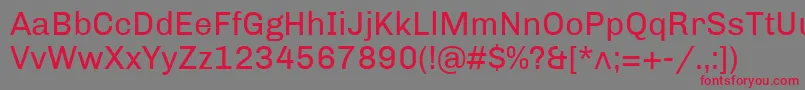 ChivoRegular Font – Red Fonts on Gray Background