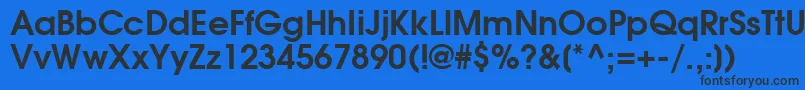 AvalancheBold Font – Black Fonts on Blue Background