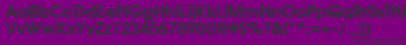 フォントAvalancheBold – 紫の背景に黒い文字
