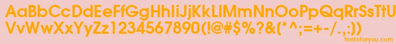 AvalancheBold Font – Orange Fonts on Pink Background