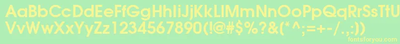 AvalancheBold Font – Yellow Fonts on Green Background