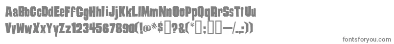 フォントDamaged – 白い背景に灰色の文字