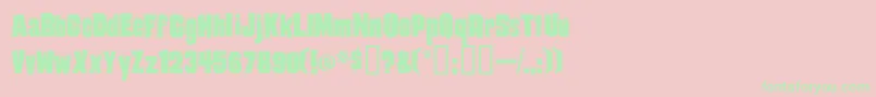 Damaged Font – Green Fonts on Pink Background