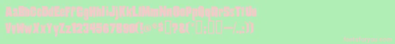 Damaged Font – Pink Fonts on Green Background