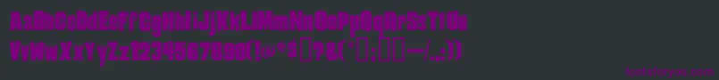 Damaged Font – Purple Fonts on Black Background