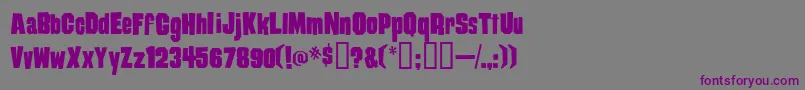 Damaged Font – Purple Fonts on Gray Background