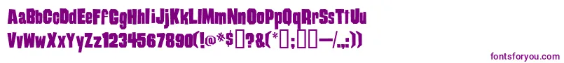 Damaged Font – Purple Fonts on White Background