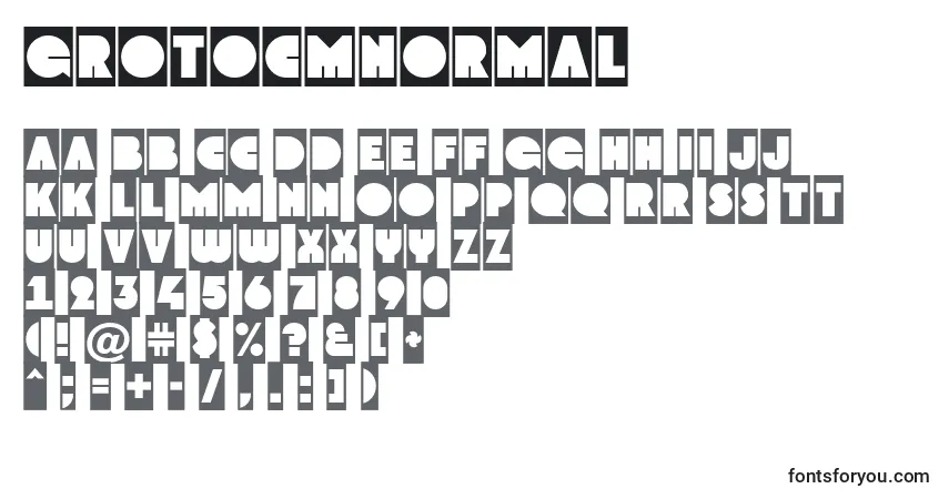 Czcionka GrotocmNormal – alfabet, cyfry, specjalne znaki