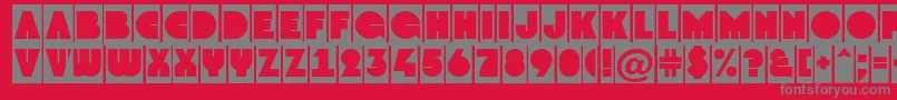GrotocmNormal Font – Gray Fonts on Red Background