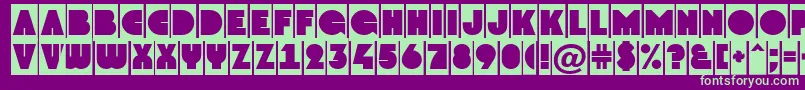 GrotocmNormal Font – Green Fonts on Purple Background