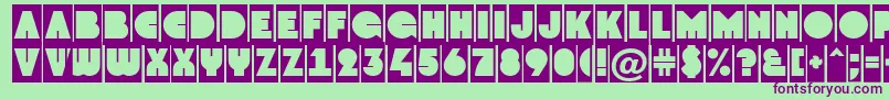 GrotocmNormal Font – Purple Fonts on Green Background