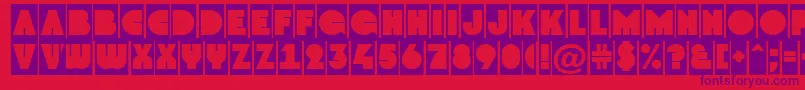 GrotocmNormal Font – Purple Fonts on Red Background