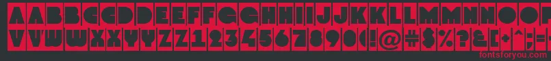 Czcionka GrotocmNormal – czerwone czcionki na czarnym tle