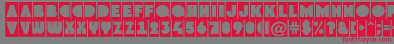GrotocmNormal-Schriftart – Rote Schriften auf grauem Hintergrund