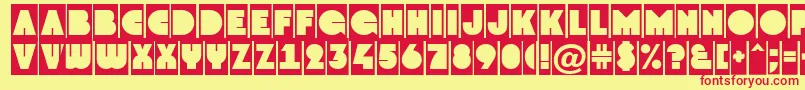 GrotocmNormal Font – Red Fonts on Yellow Background