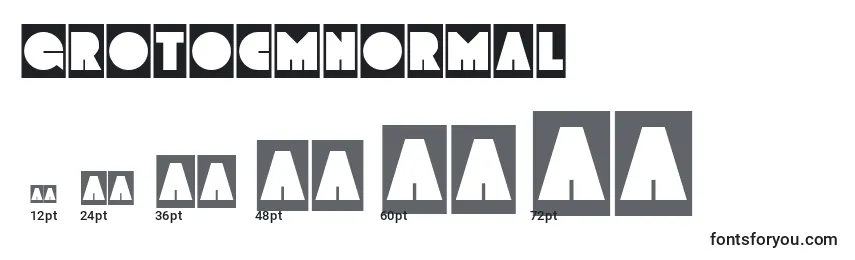 GrotocmNormal Font Sizes