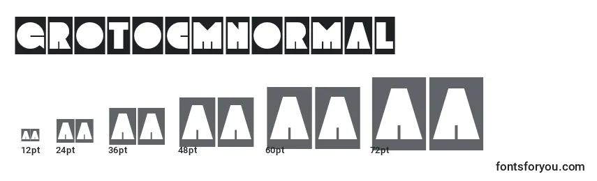 Größen der Schriftart GrotocmNormal