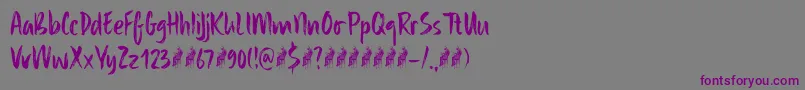 SibylleDemo Font – Purple Fonts on Gray Background