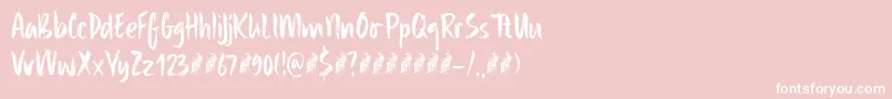 SibylleDemo Font – White Fonts on Pink Background