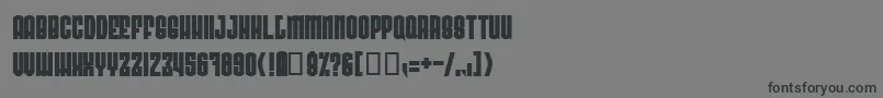 フォントRadovhn – 黒い文字の灰色の背景
