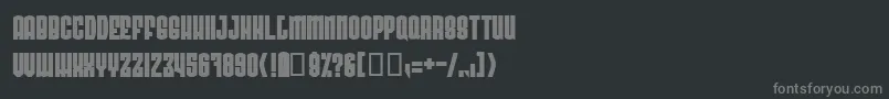 フォントRadovhn – 黒い背景に灰色の文字