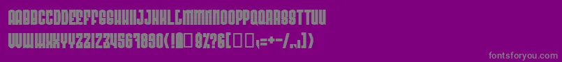 フォントRadovhn – 紫の背景に灰色の文字