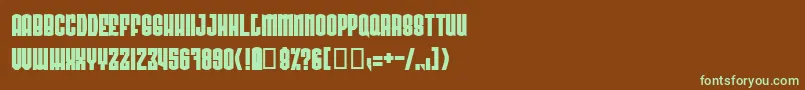 Radovhn-fontti – vihreät fontit ruskealla taustalla