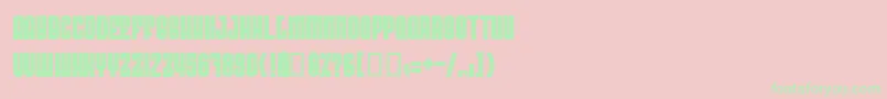 Radovhn Font – Green Fonts on Pink Background