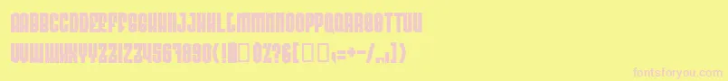 Radovhn Font – Pink Fonts on Yellow Background
