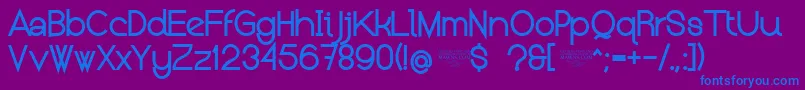 Шрифт NolicenseKeratermedium – синие шрифты на фиолетовом фоне