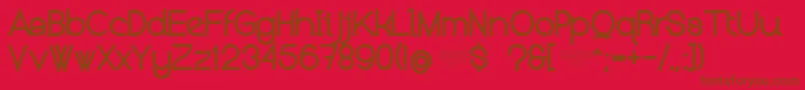 NolicenseKeratermedium Font – Brown Fonts on Red Background