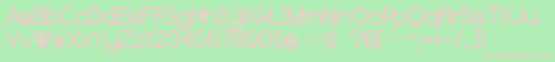 NolicenseKeratermedium Font – Pink Fonts on Green Background