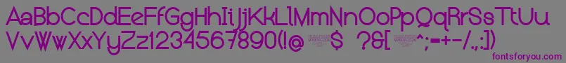 NolicenseKeratermedium Font – Purple Fonts on Gray Background