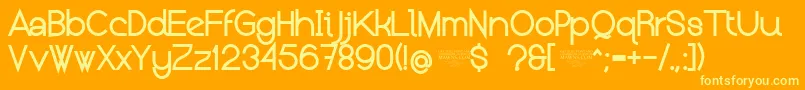 NolicenseKeratermedium Font – Yellow Fonts on Orange Background